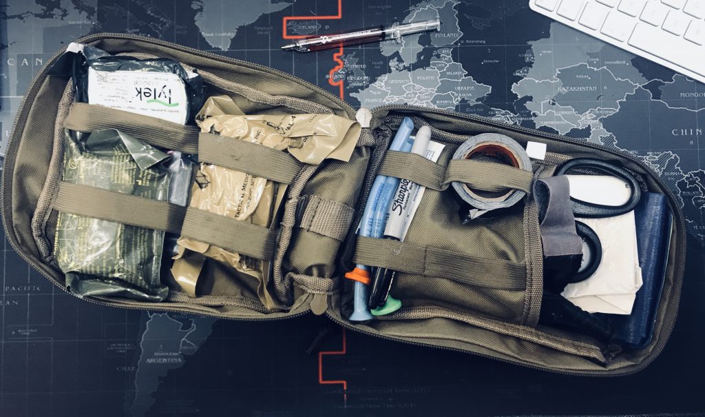 contents of an individual first aid kit aid worker